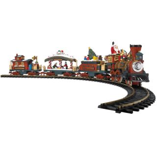 The Animated Christmas Train Set   Hammacher Schlemmer 