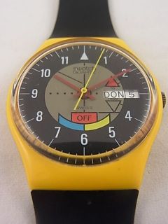 GJ700 Swatch   1985 Yamaha Racer Date Day Classic Authentic