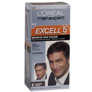 Oreal Men Expert Excell 5 Brush In Hair Colour   Natural Black 