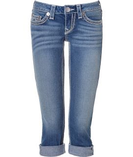 True Religion Blue Washed Lowrise Jeanscrop Lizzy  Damen  Jeans 