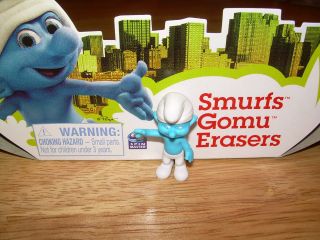 2011 SMURFS GOMU Eraser single CLUMSY Spinmaster Moose Just RELEASED 