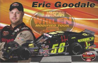 2011 ERIC GOODALE RIVERHEAD #58 NASCAR WHELEN MODIFIED POSTCARD
