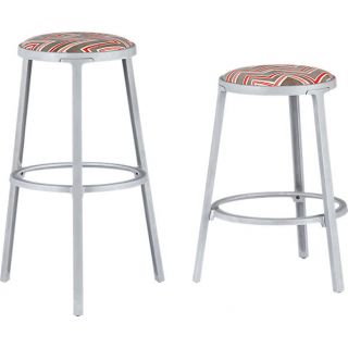 block printed barstools in dining chairs, barstools  CB2