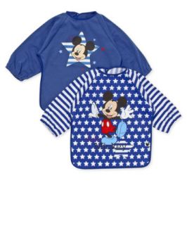 Mickey Mouse Coverall   2 Pack   bibs   Mothercare