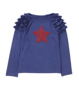 Mothercare Long Sleeve Top with Sequin Star   tops   Mothercare