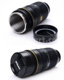 Retractable Multi functional 24 70mm Lens Shaped Coffee Mug Cup 