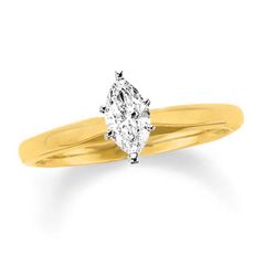 CT. Marquise Certified Diamond Solitaire Engagement Ring in 14K 