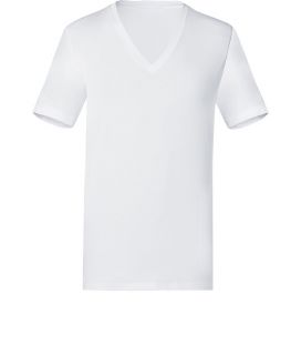 Hugo White V Neck Dredoso Shirt  Herren  T Shirts   