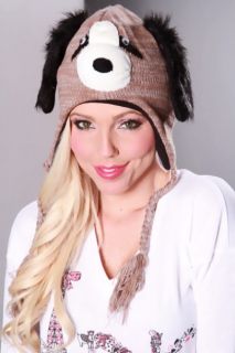 Brown Dog Beanie Hat @ Amiclubwear Hat Online Store Womens Hat 