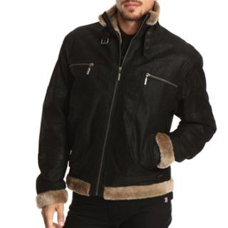 Gianni Feraud Black Zip Front Nubuck Leather Jacket
