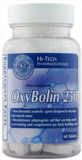 Hi Tech Pharmaceuticals   OxyBolin 250   60 Tablets Non Steroidal 