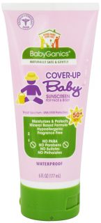 BabyGanics   Cover Up Baby Sunscreen Lotion For Face & Body Waterproof 