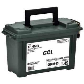 CCI Plano Ammo Can .17 HMR 17 Grain JHP 400 Rounds   