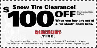 Print out the coupon below and bring it to your nearest Discount Tire 