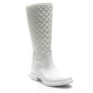 Ma Cri White Quilted Texas Wellington Boots 2cm Heel