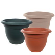 Bulk Round Plastic Planters with Saucers, 10½ at DollarTree