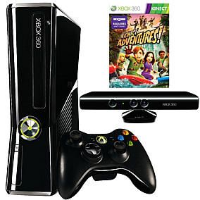 Microsoft Xbox 360 Konsole Slim, 250 GB HDD, Kinect Bundle, schwarz im 