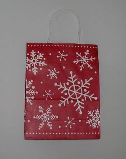   Snowflakes Gift Bags Christmas Holiday Wrap Paper Lot Xmas Wrapping 6