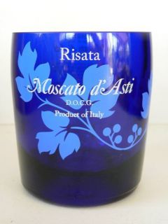 Wine Bottle Art Pillar Candle Holder Blue Glass Vase