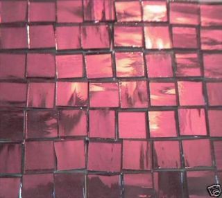 100 HANDCUT GLASS TILE PURPLE MIRRORS MOSAIC TILES ART