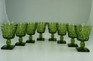 vintage green wine glasses in Glassware