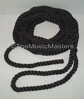 Black Twisted 3 Strand 1/2 x 20 Premium Boat Dock Anchor Line HQ Tow 