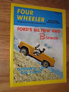   Magazine september 1965 Ford 4WD Bronco Grand Prix Go Cart Rodeo