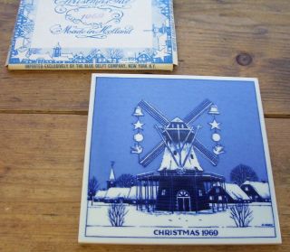  Holland Christmas Tile Windmill 1969 Gerrit Neven Collectors Plate