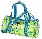 NWT Justice Girls Turquoise Blue/Lime Green Sequin Star Gym Tote 