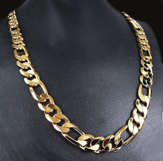 New Arrival 13mm Width 22K Gold GP Chain 24 Necklace Fine Polished 