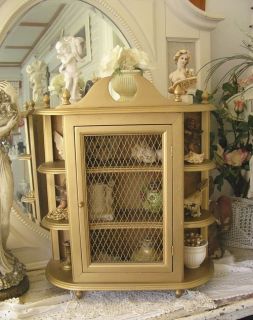 Large Vtg Gold Chic Curio Wall Shelves ~ Romantic French Antique 