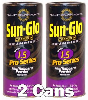 Sun Glo #1.5 Pro Series Shuffleboa​rd Table Powder Wax 2 Cans
