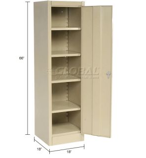 Cabinets  Storage  Compact Storage Cabinet 18x18x66 Tan  254101TN 