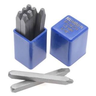 Piece Numbers 0 9 Metal Punch Stamp Set 1/16 1.5mm