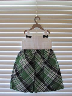   Jack girls size 18 24 months, 3,4 Spring lily plaid green dress nwt