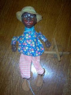 Vintage Black Americana String Puppet/Merione​tte14tall
