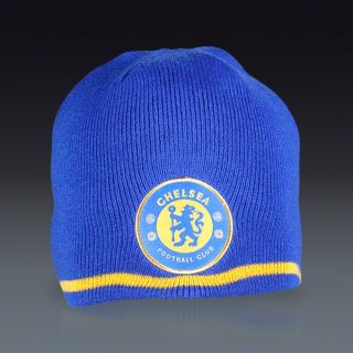 Chelsea Stripe Cuff Beanie   Royal/Yellow  SOCCER