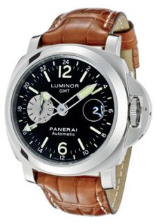 Panerai PAM00088 Watches,Mens Luminor GMT Automatic Black Dial Brown 
