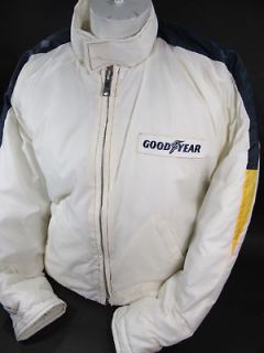 NOS NEW vintage 70s white GOODYEAR OFFICIAL RACING stripe SKI winter 