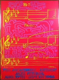 Vtg 1986 Keith Haring Andy Warhol Montreux Detroit Jazz Festival 