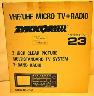 ZYKKORRRRR MICRO (2) UHF/VHF TV WITH MW/FM/SW RADIO
