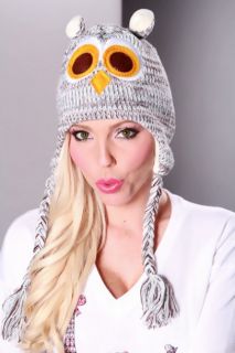Grey Owl Beanie Hat @ Amiclubwear Hat Online Store Womens Hat 
