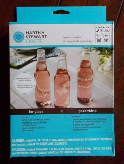 MARTHA STEWART CRAFTS GLASS ETCHING KIT ~NATURE GLASS ETCHING KIT 