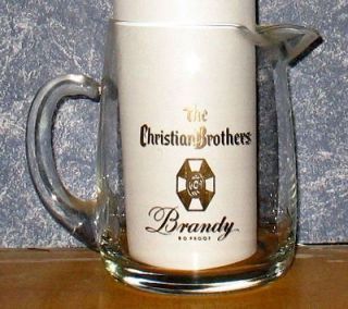 The Christian Brothers Brandy Glass Water Pitcher