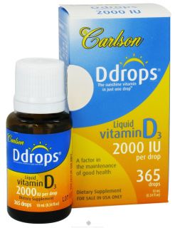 Buy Carlson Labs   Vitamin D3 Ddrops 2000 IU   365 Drops CLEARANCE 