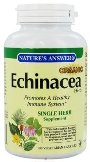 Buy Natures Answer   Organic Echinacea Herb   180 Vegetarian Capsules 