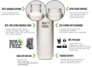 Klean Kanteen   Stainless Steel Water Bottle Classic with Sport Cap 2 