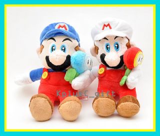 Super Mario Bros Plush Doll LMario 7  Ice & Fire
