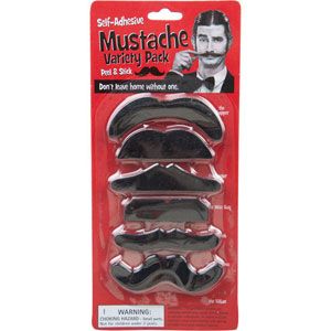 Self Adhesive Mustache Variety Pack 197087100  novelties 