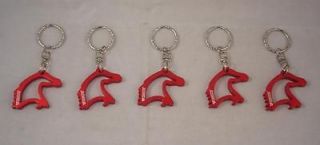 NEW Lot of 5 Red TSC Tractor Supply Company Horse Bottle Opener Metal 